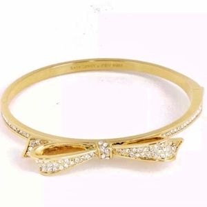 KATE SPADE Love Notes Pave Bow Bangle Bracelet